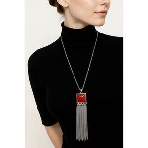 Vintage Plastic stone look necklace and earring set